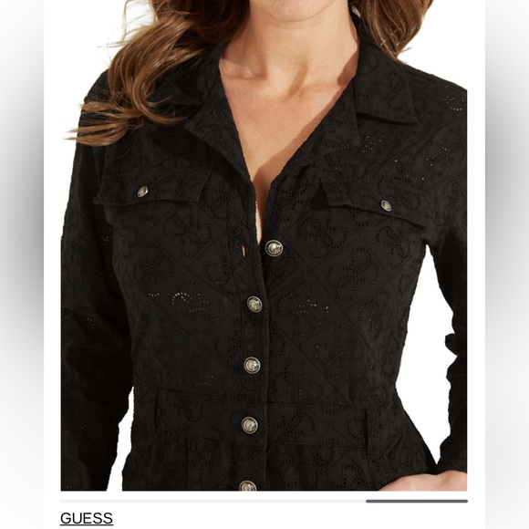 Beautiful and Sexy Black Eyelet jumpsuit from Guess- Brand New - beautiful - Picture 5 of 6